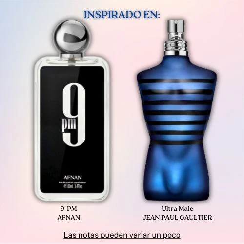 9 Pm EDP 100 ML Unisex - Afnan - (Inspirado en Ultra Male)