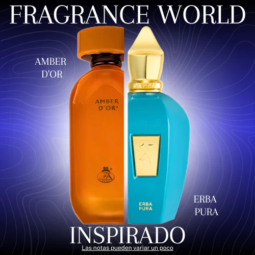 Amber D'OR  EDP 100 ML Unisex - Fragrance World - (Inspirado en Erba Pura)