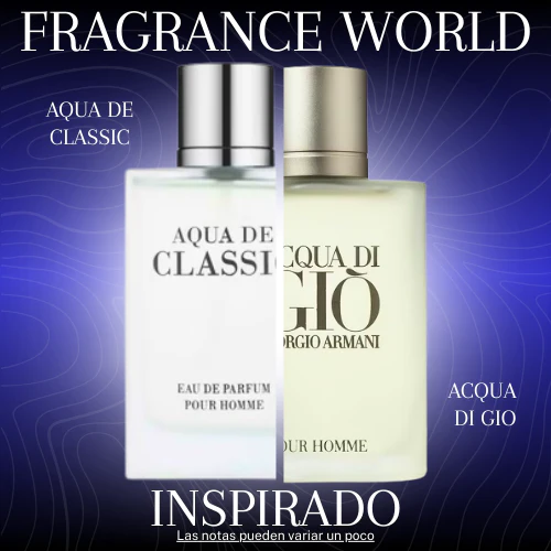 Aqua de Classic 80 ML - Fragrance World - (Inspirado en Acqua di Gio de Giorgio Armani)