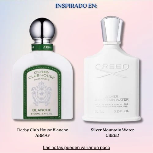 Derby Club House Blanche Men EDT 100 ML - Armaf (Inspirado en Silver Mountain Water)