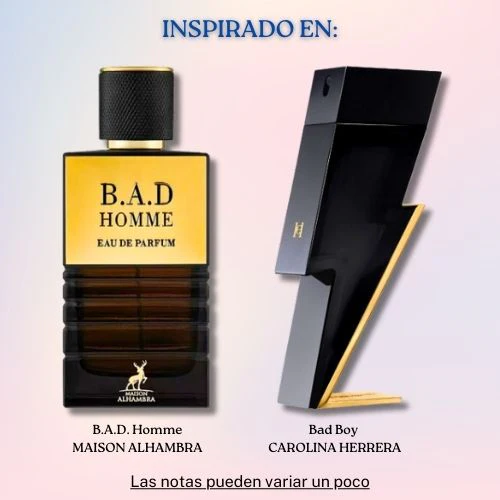 Bad Homme EDP 100 ML - Maison Alhambra (Inspirado en Bad Boy)