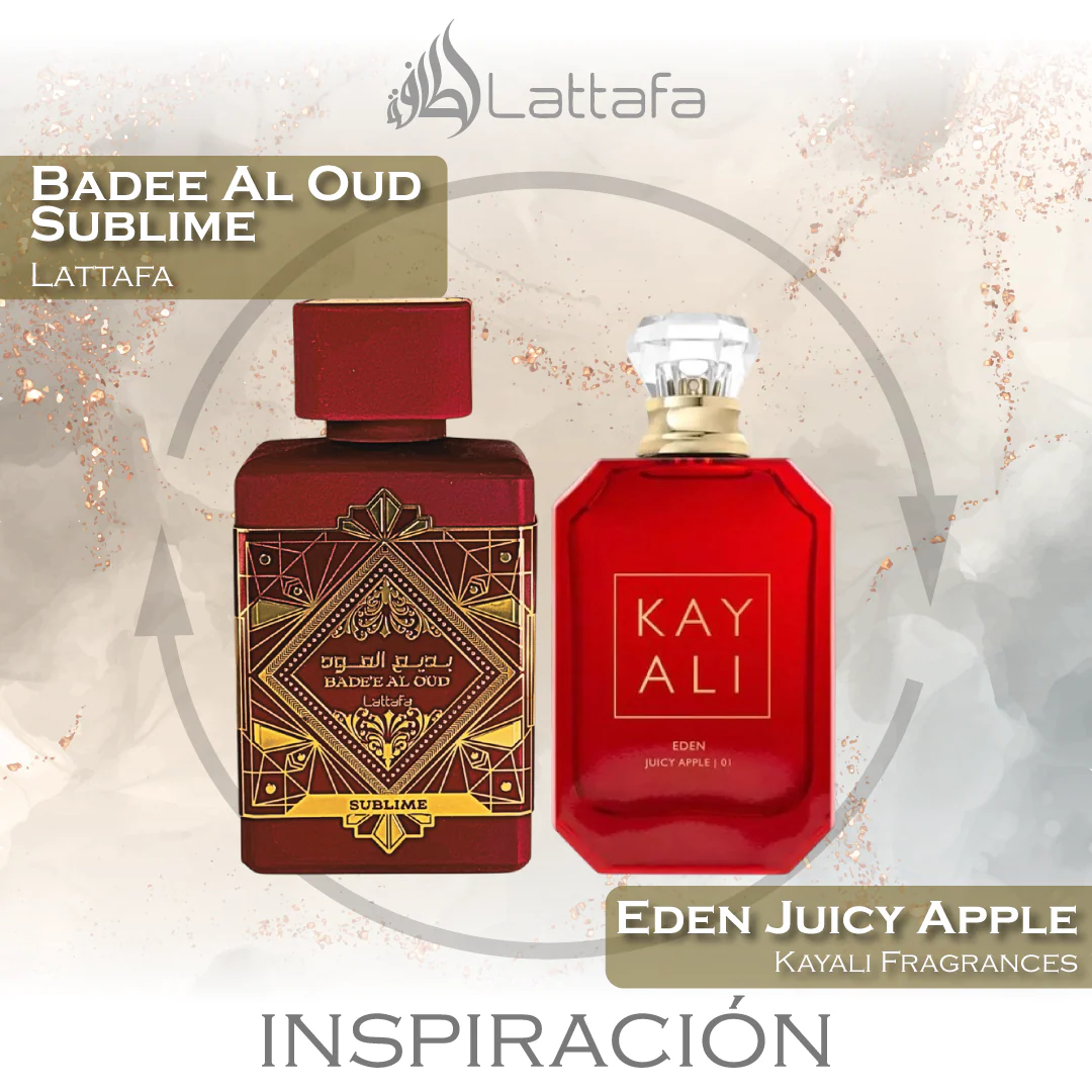 Badee Al Oud Sublime EDP 100 ML Unisex - Lattafa - (Inspirado en Eden Juicy Apple)