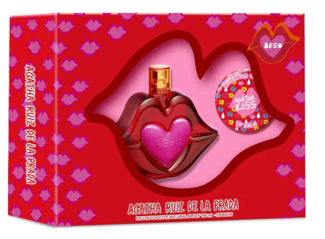 Beso EDT 100 ML + Bálsamo de Labios 15g  Estuche - Agatha Ruiz De La Prada