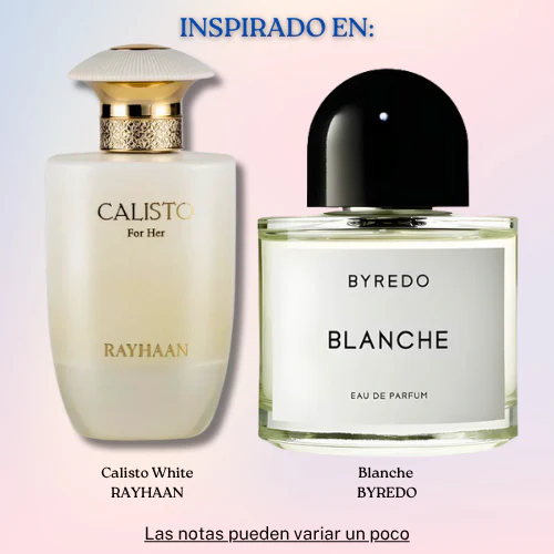 Calisto White EDP 100 ML for Woman - Rayhaan (Inspirado en Blanche)