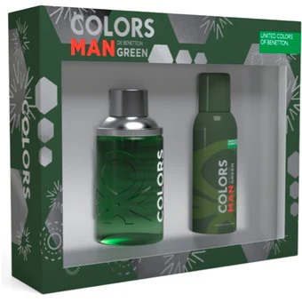 Colors Man Green EDT 100 ML + Deo Body 150 ML -Benetton