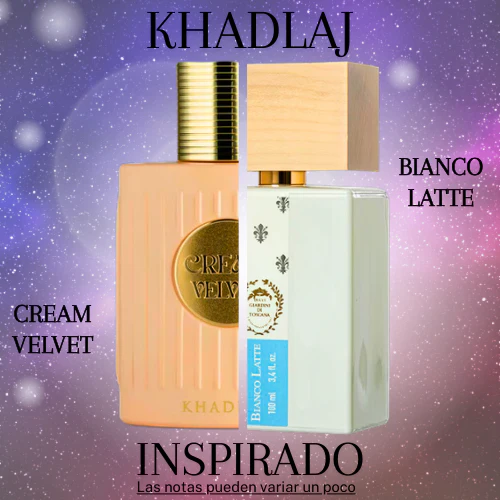 Cream Velvet Extrait de Parfum 100 ML Unisex - Khadlaj - (Inspirado en Bianco Latte)