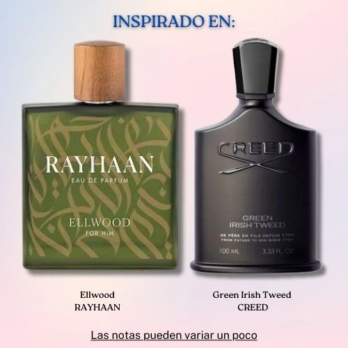 EllWood EDP 100 ML for Men - Rayhaan (Inspirado en Green Irish Tweed)