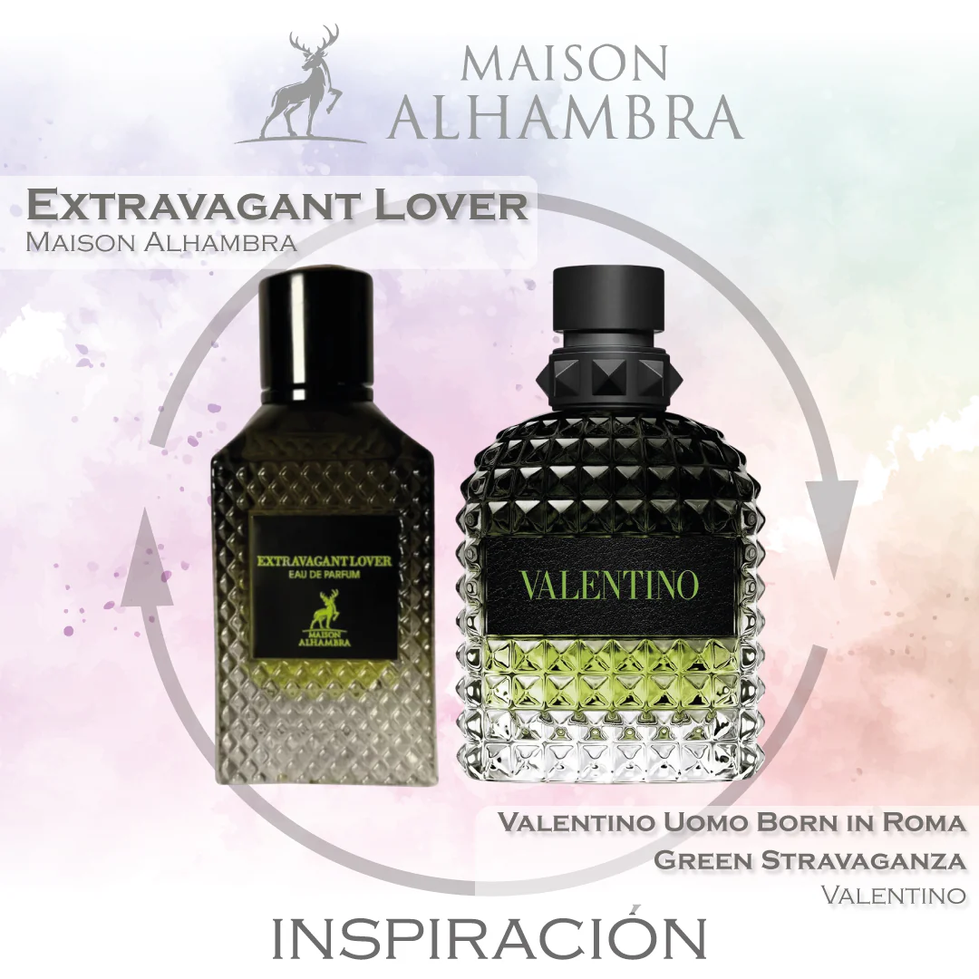 Extravagant Lover EDP 100 ML For Men -Maison Alhambra - (Inspirado en Uomo Born In Roma Green Stravaganza)