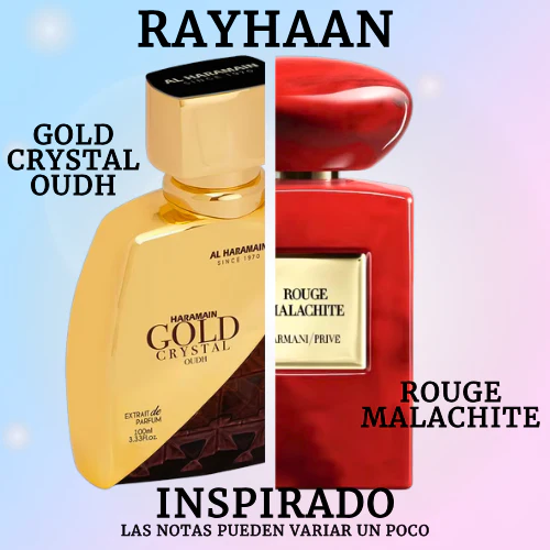Gold Crystal Oudh Extrait De Parfum 100 ML for Men (Tester-Probador) - Al Haramain - (Inspirado en Prive Rouge Malachite)