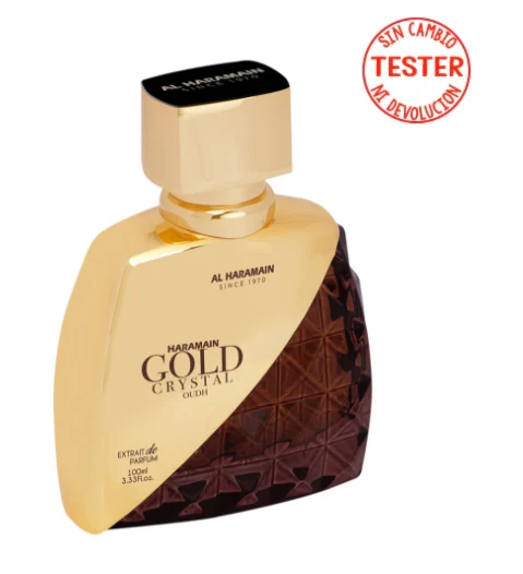 Gold Crystal Oudh Extrait De Parfum 100 ML for Men (Tester-Probador) - Al Haramain - (Inspirado en Prive Rouge Malachite) - Image 2