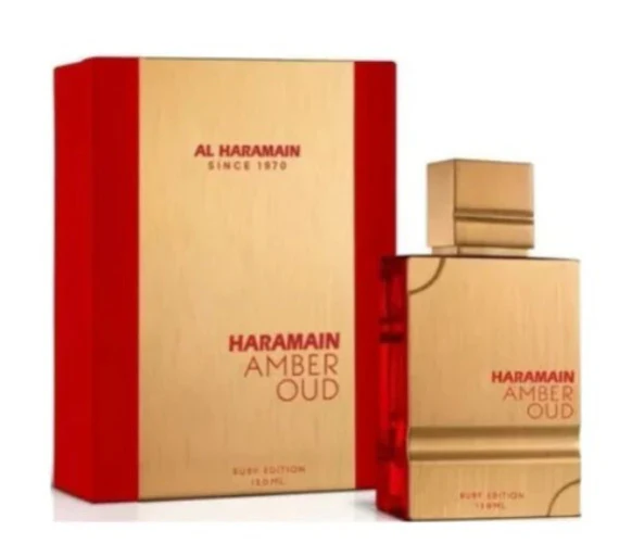 Haramain Amber Oud Ruby Edition EDP 120 ML Unisex - Al Haramain (Inspirado en Baccarat Rouge 540) - Image 2