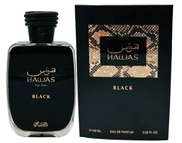 Hawas Black EDP 100 ML for Men - Rasasi (Inspirado en Hacivat) - Image 2