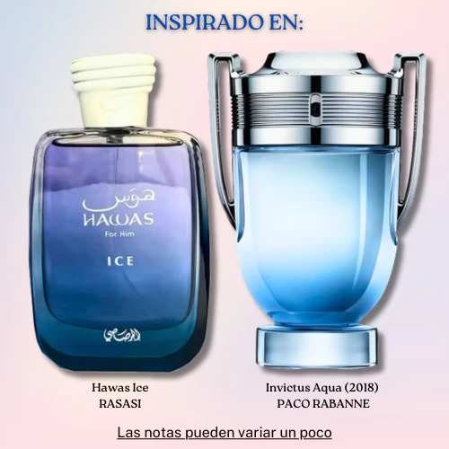 Hawas Ice EDP 100 ML For Men - Rasasi - (Inspirado en Invictus Aqua (2018)
