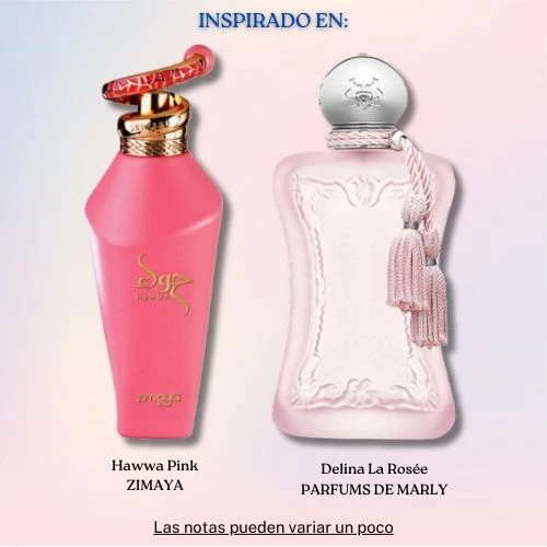 Hawwa Pink EDP 100 ML for Unisex - Zimaya - (Inspirado en Delina La Rosée)