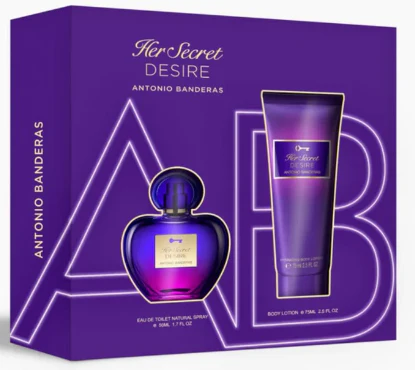 Her Secret Desire EDT 50 ML + Hydrating Body Lotion 75 ML Estuche - Antonio Banderas