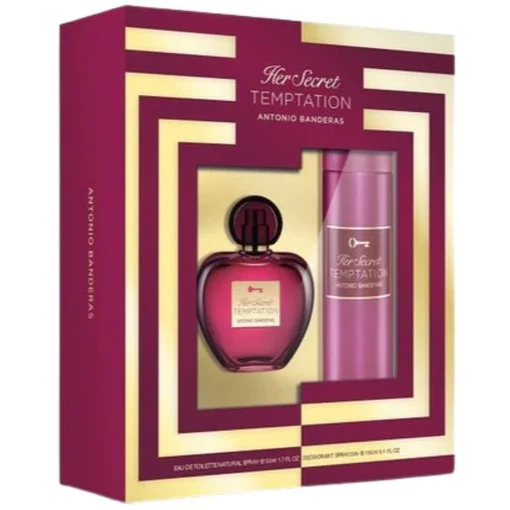 Her Secret Temptation EDT 50 ML + Deo 150 ML  Estuche - Antonio Banderas
