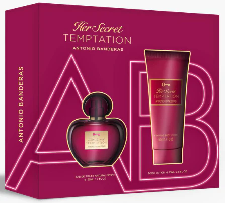 Her Secret Temptation EDT 50 ML + Hydrating Body Lotion 75 ML - Antonio Banderas