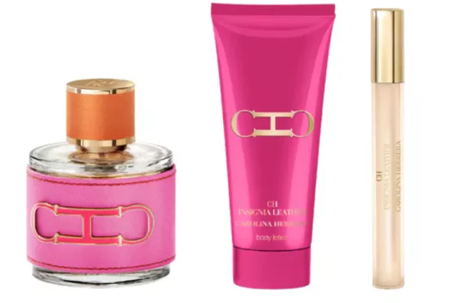 Insignia Leather EDP 100 ML + Body Lotion 100 ML + Travel 10 ML Set - Carolina Herrera