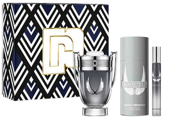 Invictus Platinum EDP 100 ML + Travel 10 ML + Deo 150 ML Estuche - Paco Rabanne
