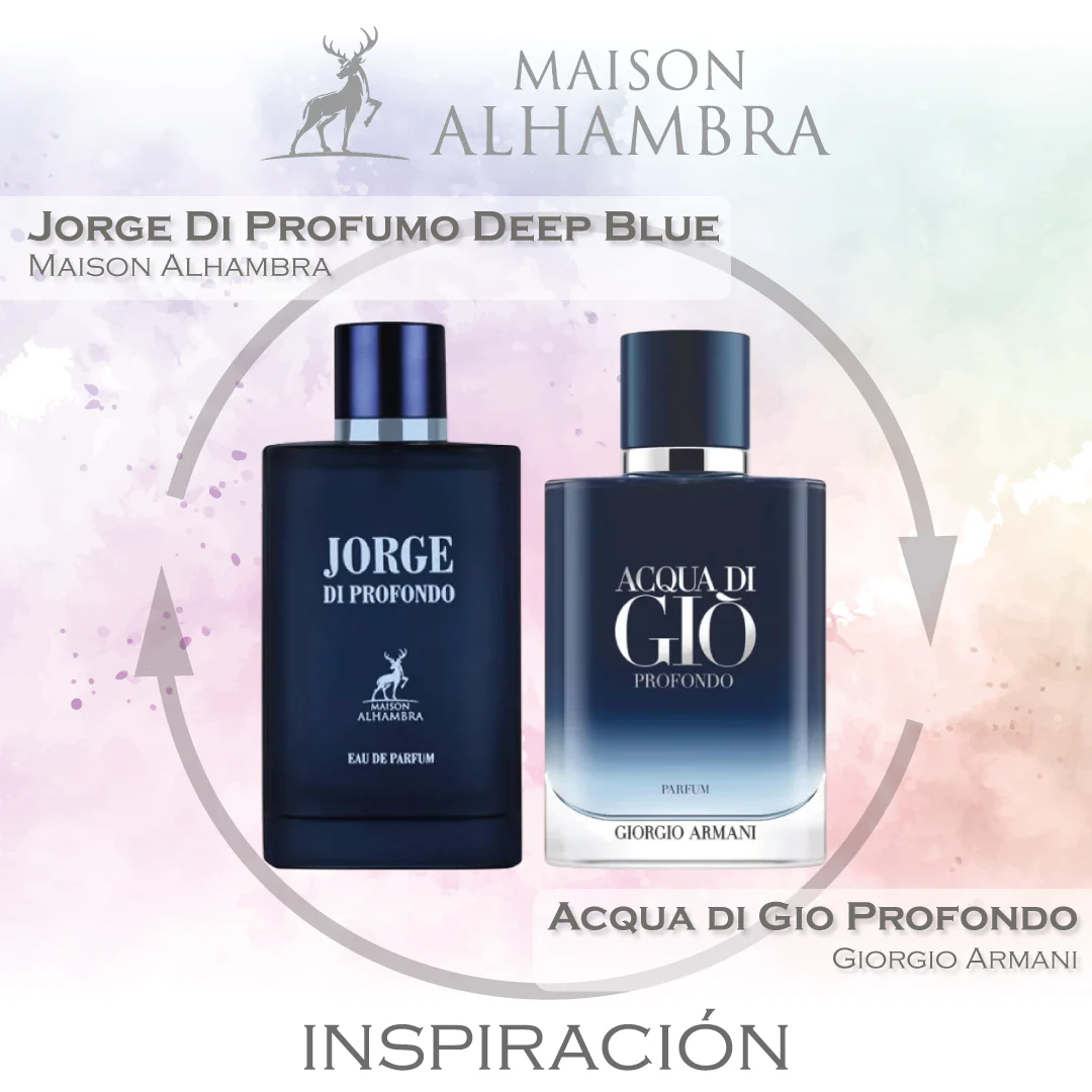 Jorge Di Profumo Deep Blue 100 ML for Men - Maison Alhambra (Inspirado en Acqua di Gio Profondo)