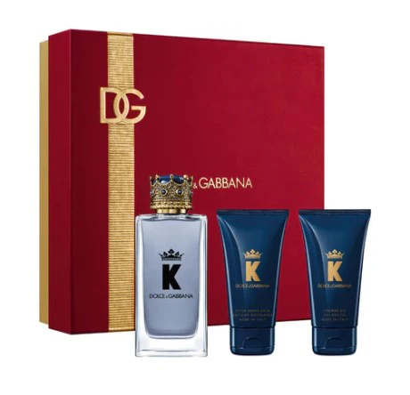 K by Dolce & Gabbana EDT 100 ML + S/G 50 ML + Balsamo 50 ML Estuche for Men - Dolce & Gabbana