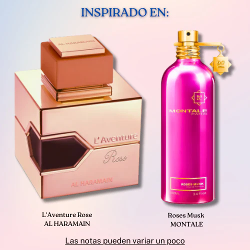 L´Aventure Rose EDP 100 ML For Women - Al Haramain (Inspirado en Roses Musk)