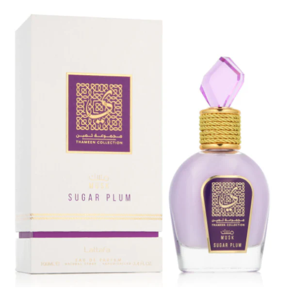 Musk Sugar Plum Thameen Collection EDP 100 ML Unisex - Lattafa (Inspirado en Her Elixir)