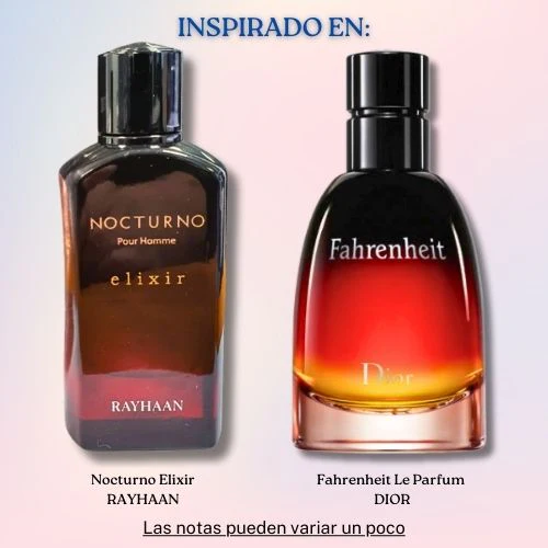 Nocturno Elixir EDP 85 ML for Men- Rayhaan - (Inspirado en Fahrenheit Le Parfum)