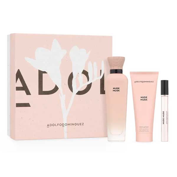 Nude Musk EDP 120 ML + Travel 10 ML+ BL 75 ML Mujer - Adolfo Domínguez