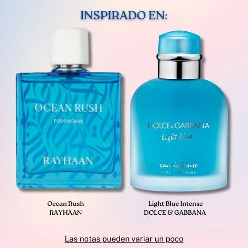 Ocean Rush EDP 100 ML for Men - Rayhaan (Inspirado en Light Blue Intense)