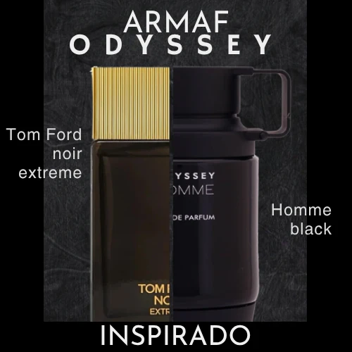 Odyssey Homme Black EDP 200 ML for Men - Armaf - (Inspirado en noir extreme)