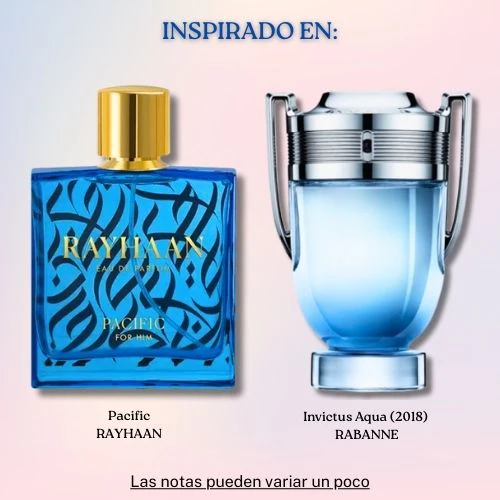 Pacific EDP 100 ML  for Men - Rayhaan (Inspirado en Invictus Aqua)