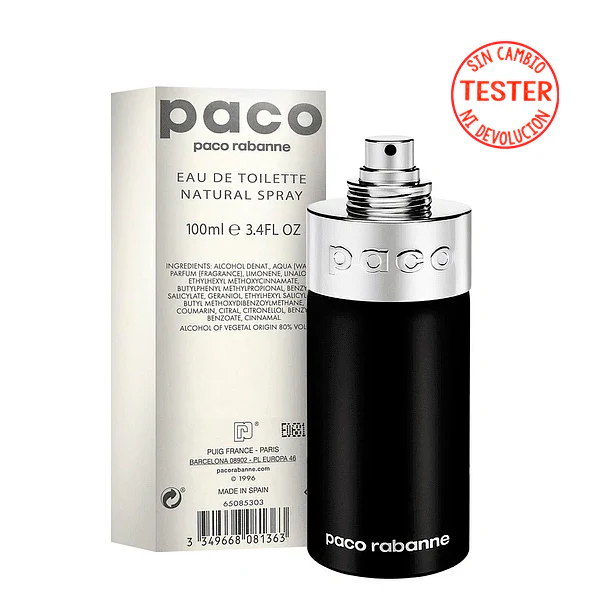 Paco By Paco EDT 100 ML (Tester-Botella Redonda Liviana) - Paco Rabanne