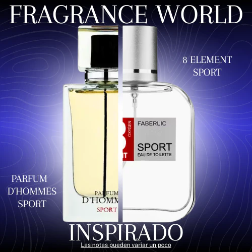 Parfum D´hommes Sport EDP 100 ML - Fragrance World - (Inspirado en 8 Element Sport)