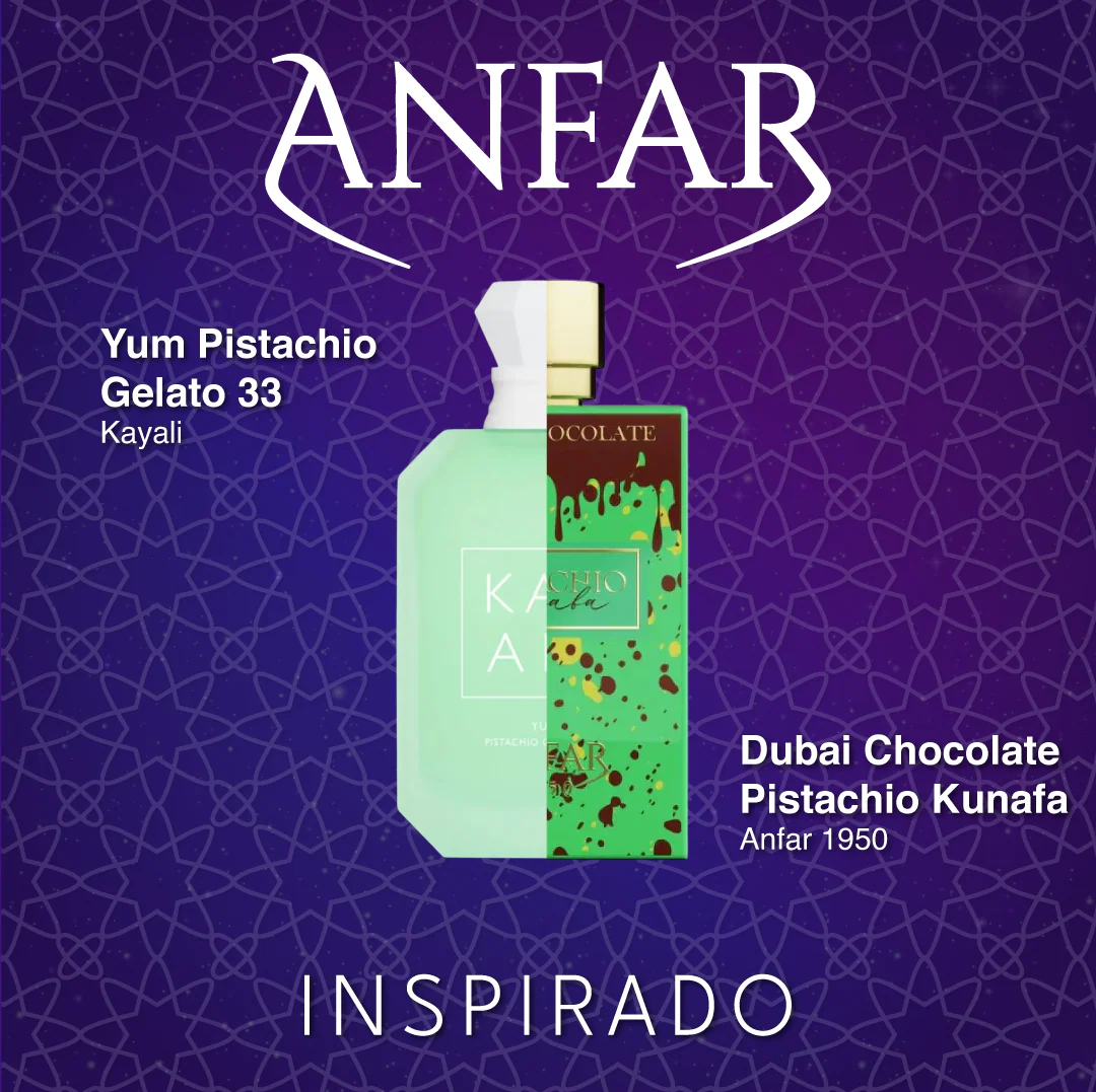 Dubai Chocolate Pistachio Kunafa 80 ML Extrair de Parfum Unisex - Anfar 1950 - (Inspirado en Yum Pistachio Gelato 33)