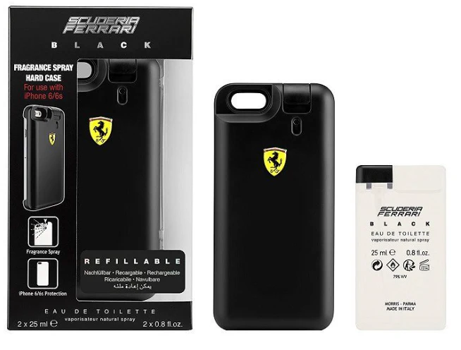 Scuderia Ferrari Black EDT 2 X 25 ML (Total 50 ML)+ Carcasa para Iphone 6 - Set - Ferrari