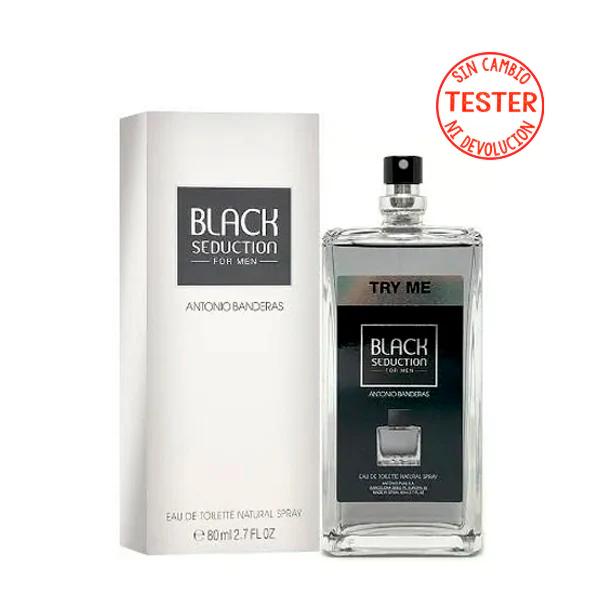 Seduction In Black for Men EDT 80 ML - Try Me (Tester - Sin Tapa) - Antonio Banderas