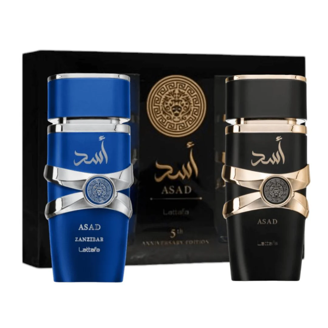 Asad EDP 100 ML + Asad Zanzibar EDP  100 ML for Men Set - Lattafa