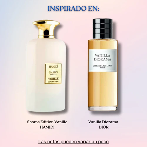 Shams Edition Vanille Leau aqua 100 ML Unisex - Hamidi (Inspirado en Vanilla Diorama)