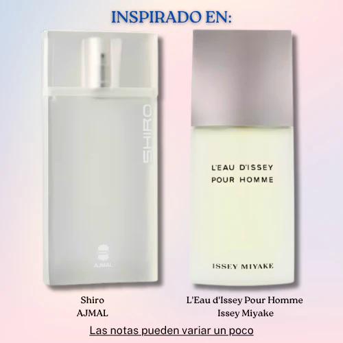 Shiro EDP 100 ML For Men - Ajmal - (Inspirado en L'Eau d'Issey Pour Homme)