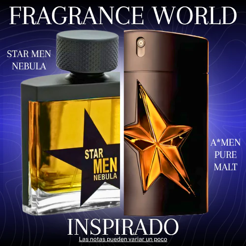 Star Men Nébula 100 ML - Fragrance World - (Inspirado en A*Men Pure Malt)