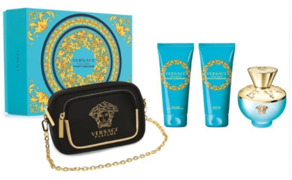 Dylan Turquoise Femme EDT 100 ML+Shower Gel 100 ML+Body Lotion 100 ML+Bolso Estuche  - Versace