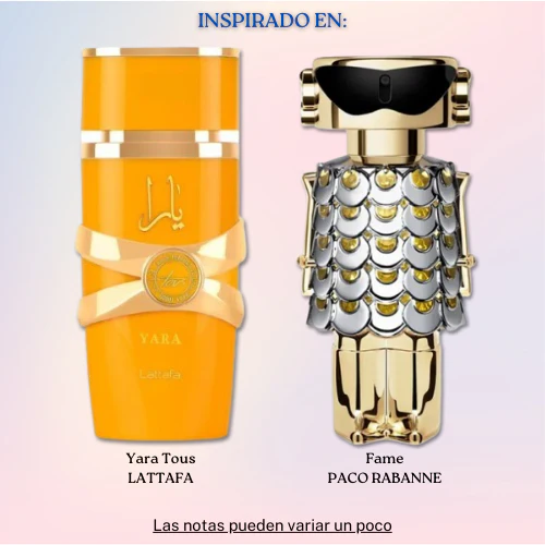 Yara Tous EDP 100 ML For Women - Lattafa - (Inspirado en Fame)